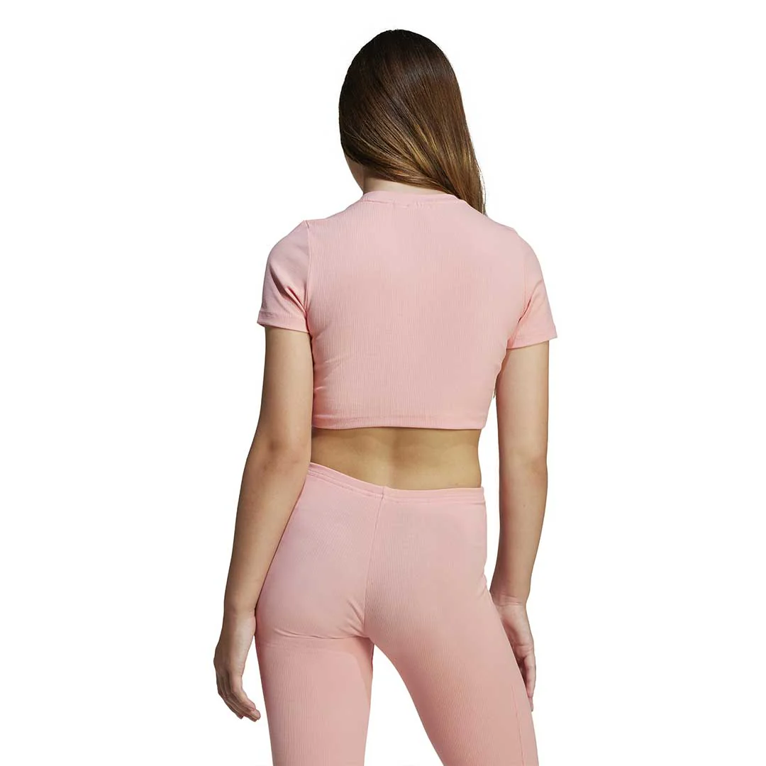 adidas - Girls' (Junior) Rib Crop T-Shirt (JC8441) - Image 3