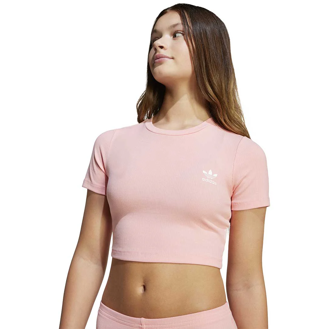 adidas - Girls' (Junior) Rib Crop T-Shirt (JC8441) - Image 4