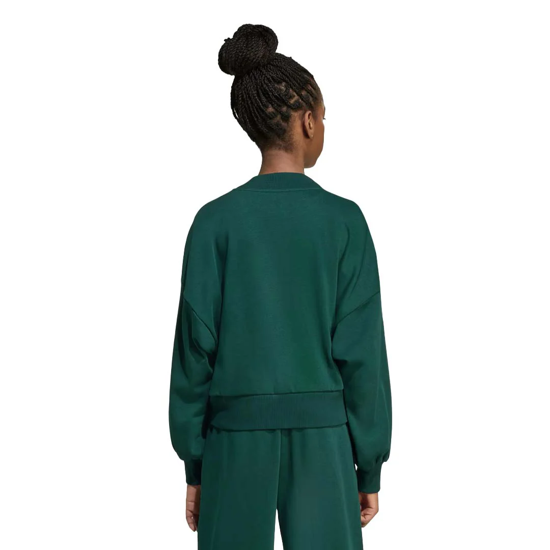 adidas - Girls' (Junior) Seasonals Essentials Collegiate Typography Crewneck Sweatshirt (JV7377) - Image 3