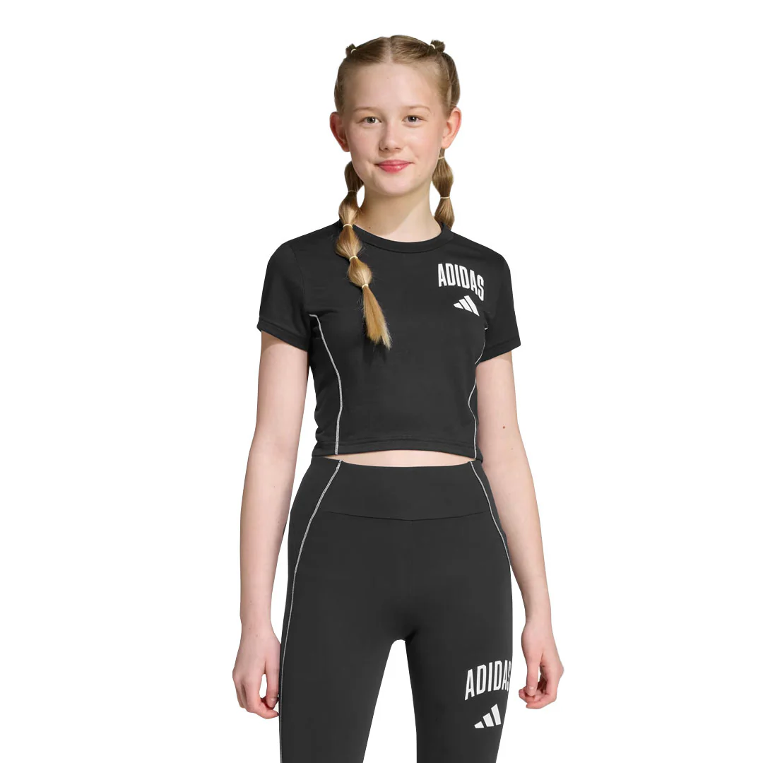 adidas - Girls' (Junior) Train Essentials Collegiate Print T-Shirt (JM3856) - Image 2