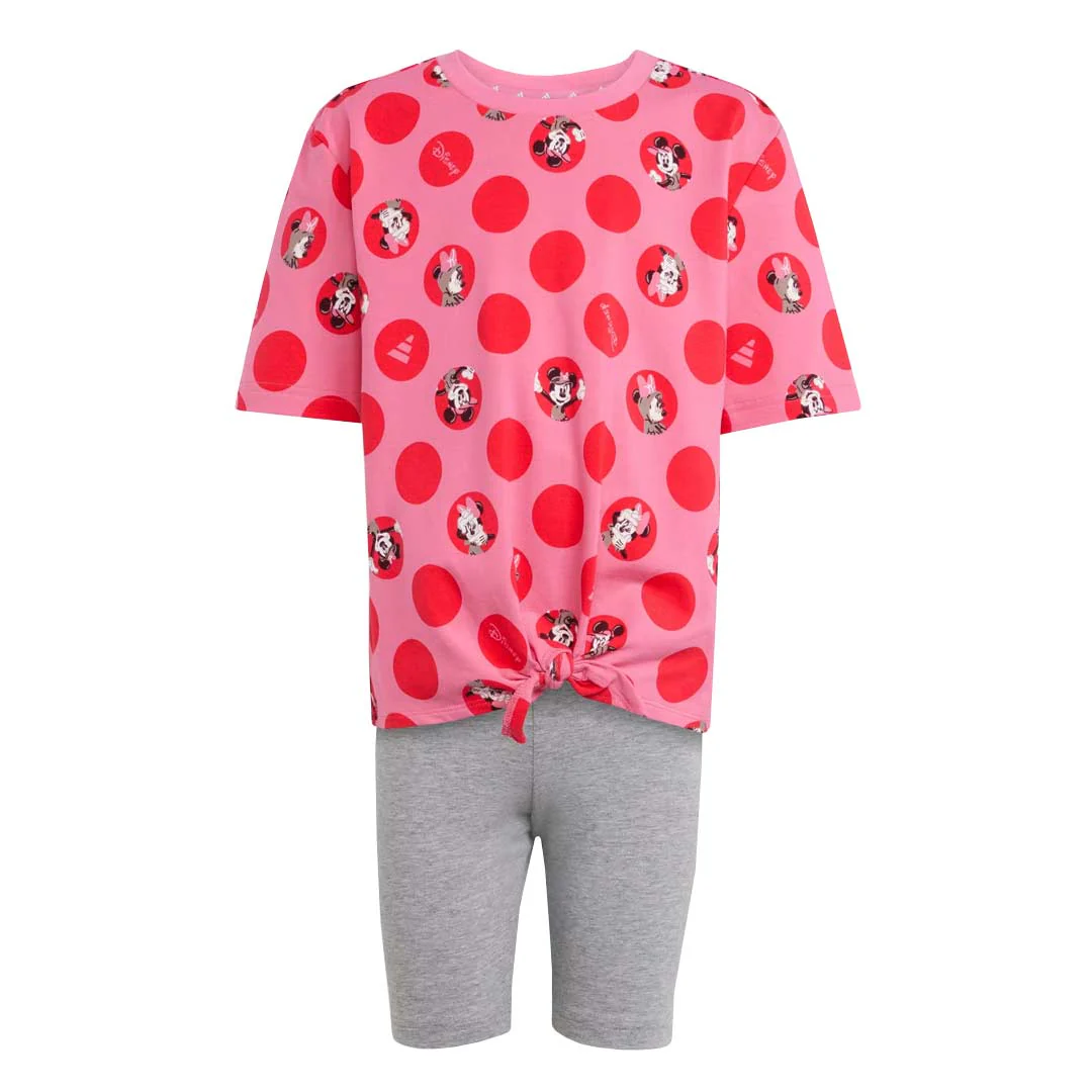 adidas - Girls' (Toddler & Junior) adidas x Disney Minnie Mouse T-Shirt Set (JF3646)