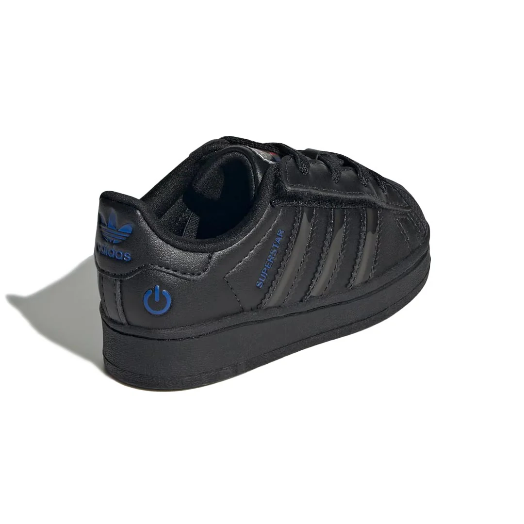 adidas - Kids' (Infant) Superstar LED Lights Comfort Closure Elastic Lace Shoes (JS1295) - Image 4