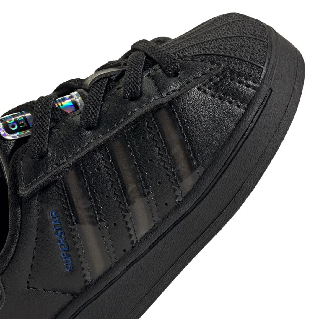 adidas - Kids' (Infant) Superstar LED Lights Comfort Closure Elastic Lace Shoes (JS1295) - Image 7