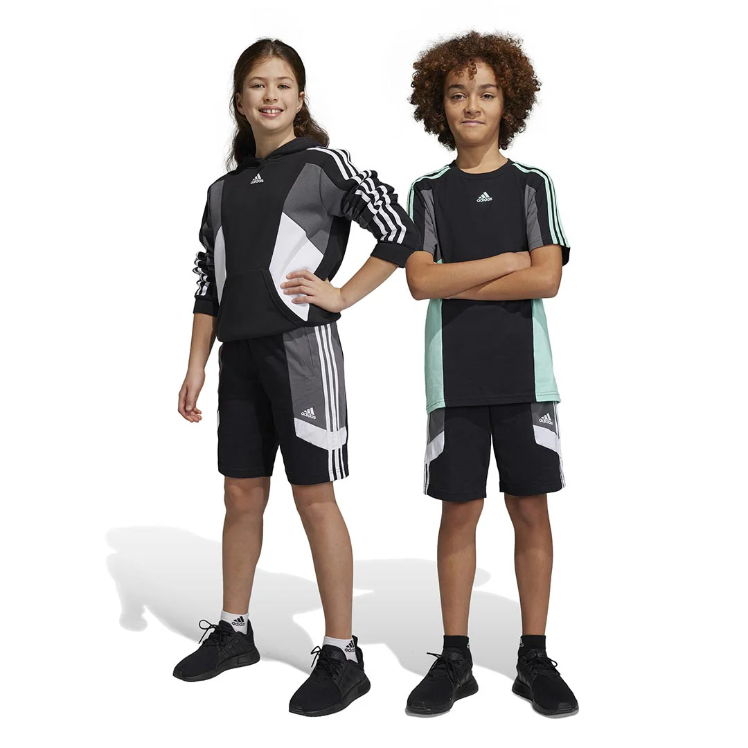 adidas - Kids' (Junior) 3-Stripes Shorts (HR6327) - Image 2
