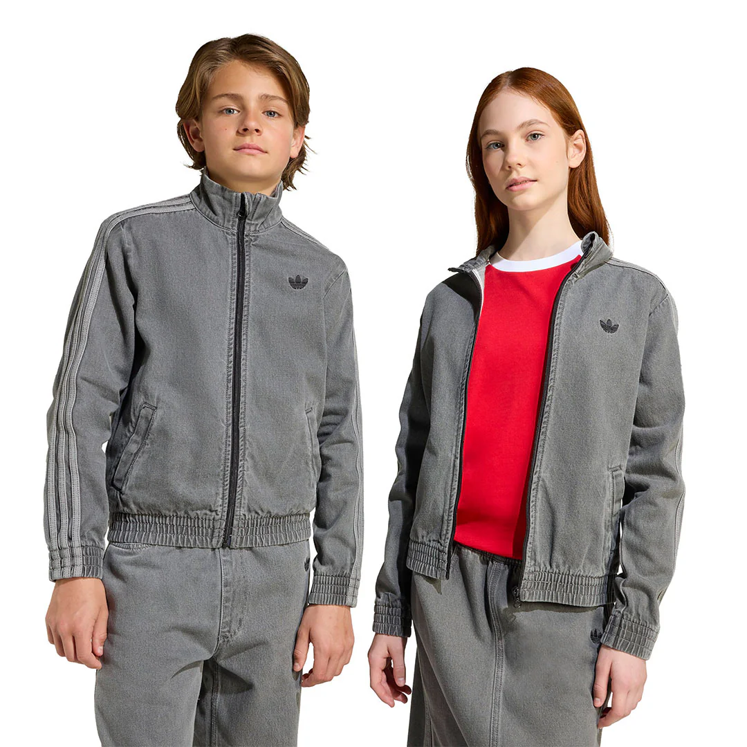 adidas - Kids' (Junior) Firebird Denim Track Jacket (JV7801) - Image 3