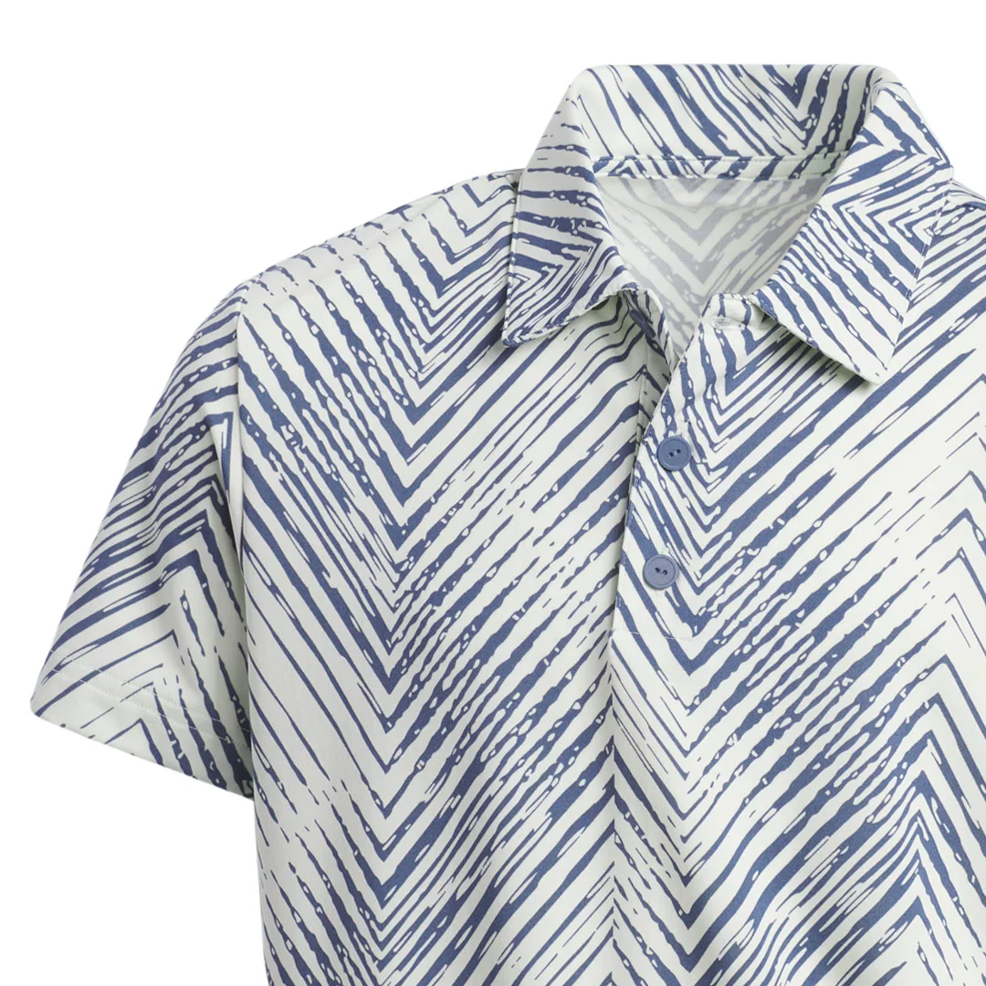 adidas - Kids' (Junior) Herringbone Scripted Polo (IM8255) - Image 3