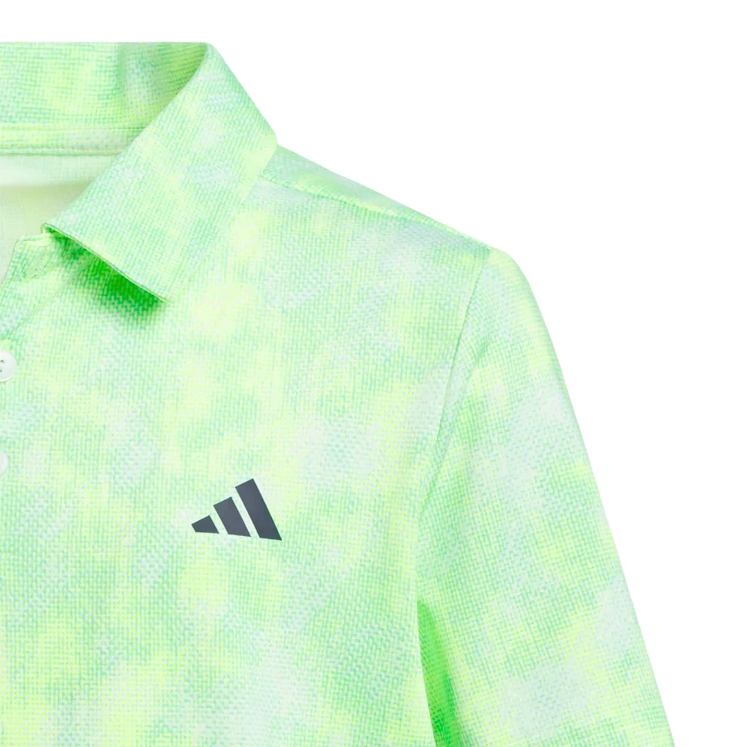 adidas - Kids' (Junior) Performance Textured Print Polo (JW6767) - Image 3