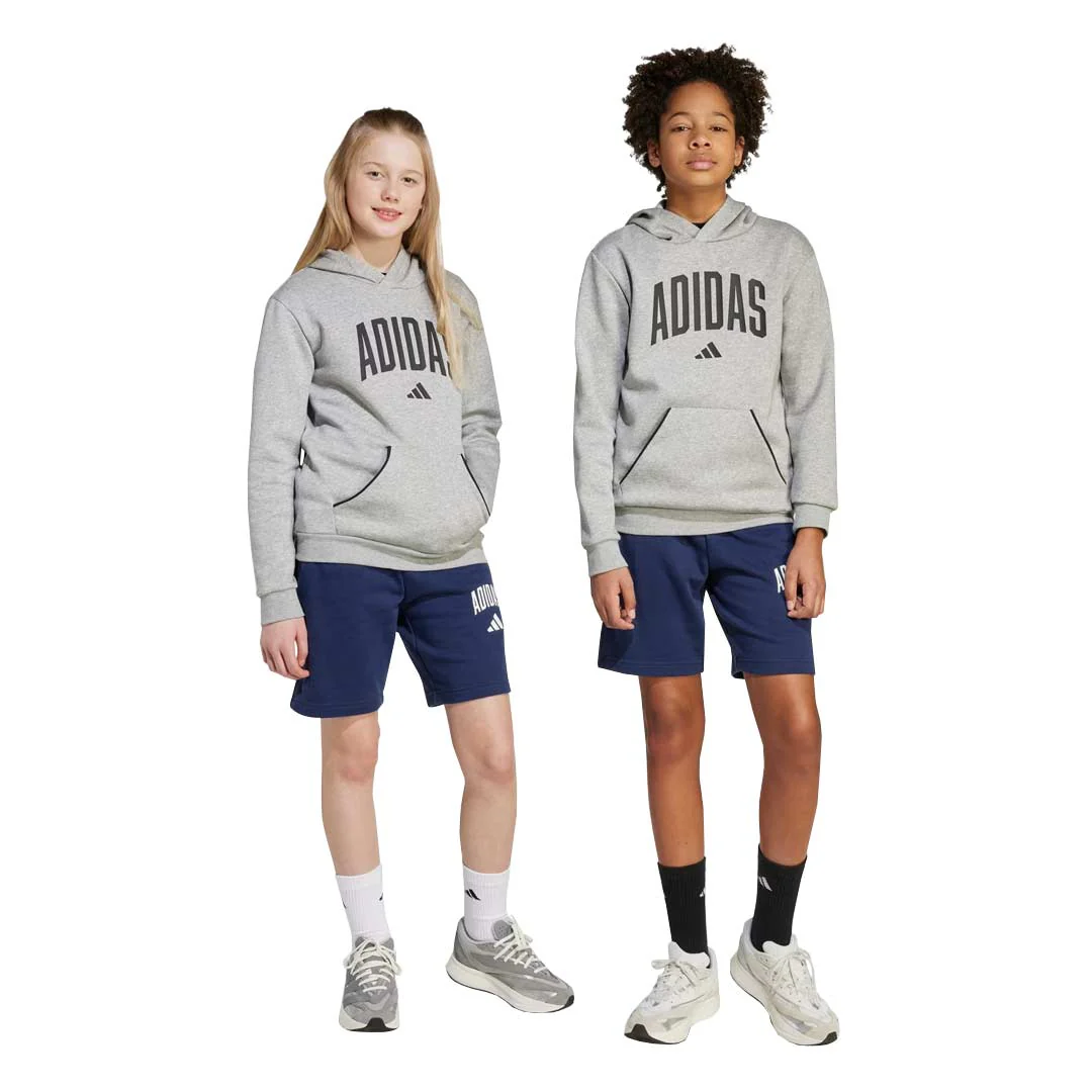 adidas - Kids' (Junior) Seasonals Essentials Collegiate Typography Shorts (JX6593) - Image 2