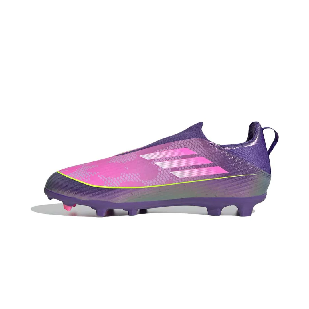 adidas - Kids' (Preschool & Junior) F50 League Laceless Firm/Multi Ground Soccer Cleats (JQ9752) - Image 2