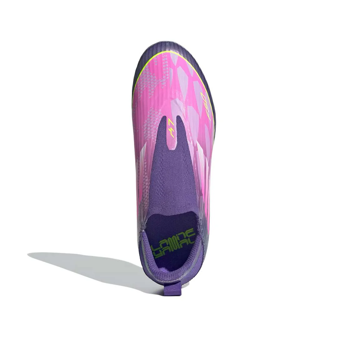 adidas - Kids' (Preschool & Junior) F50 League Laceless Firm/Multi Ground Soccer Cleats (JQ9752) - Image 4
