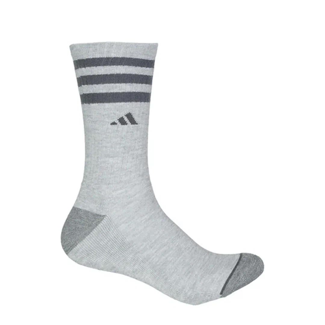 adidas - Men's 3 Stripe Cushioned 6 Pack Crew Socks (IV2028) - Image 2