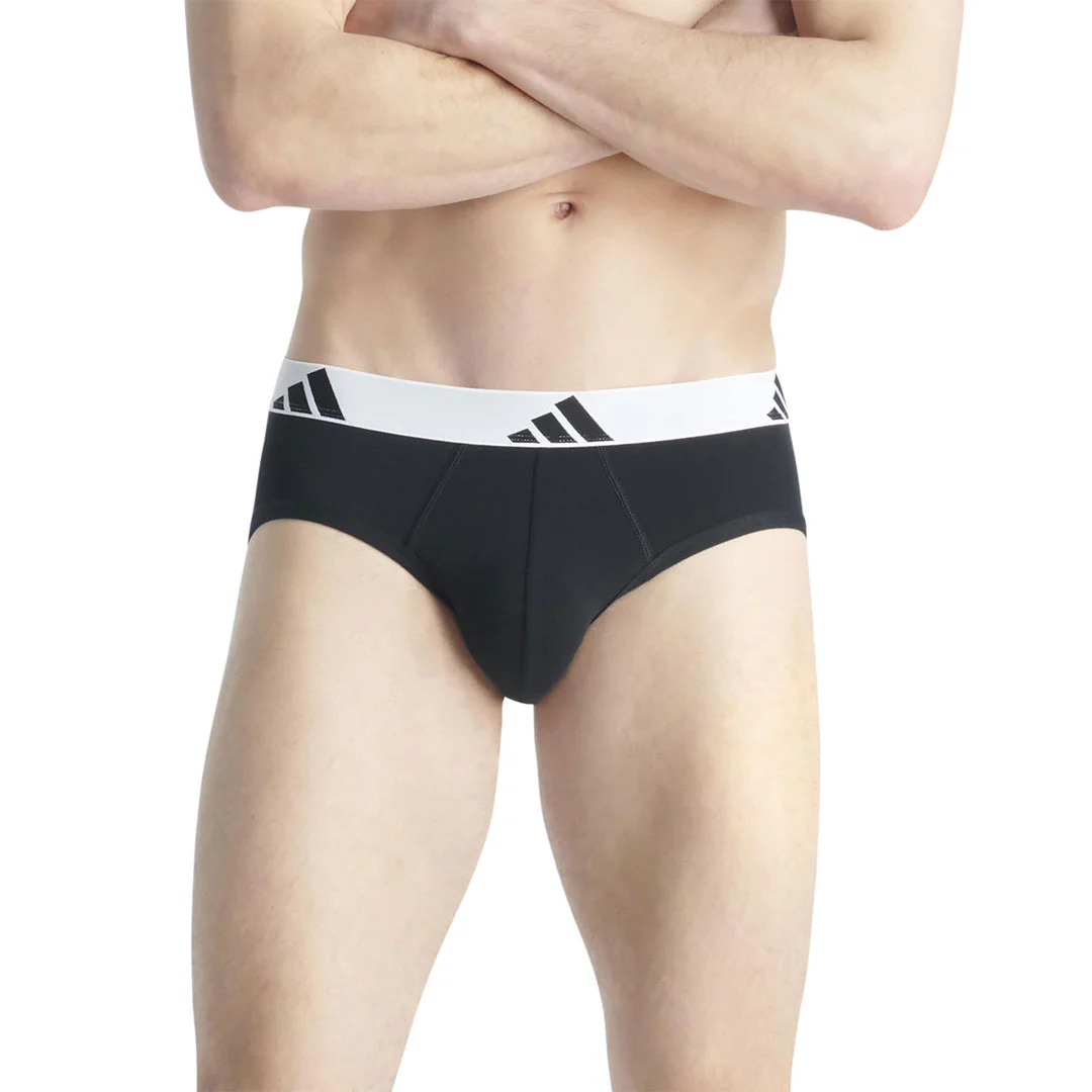 adidas - Men's Active Flex 3 Pack Cotton Brief (JK3937) - Image 3
