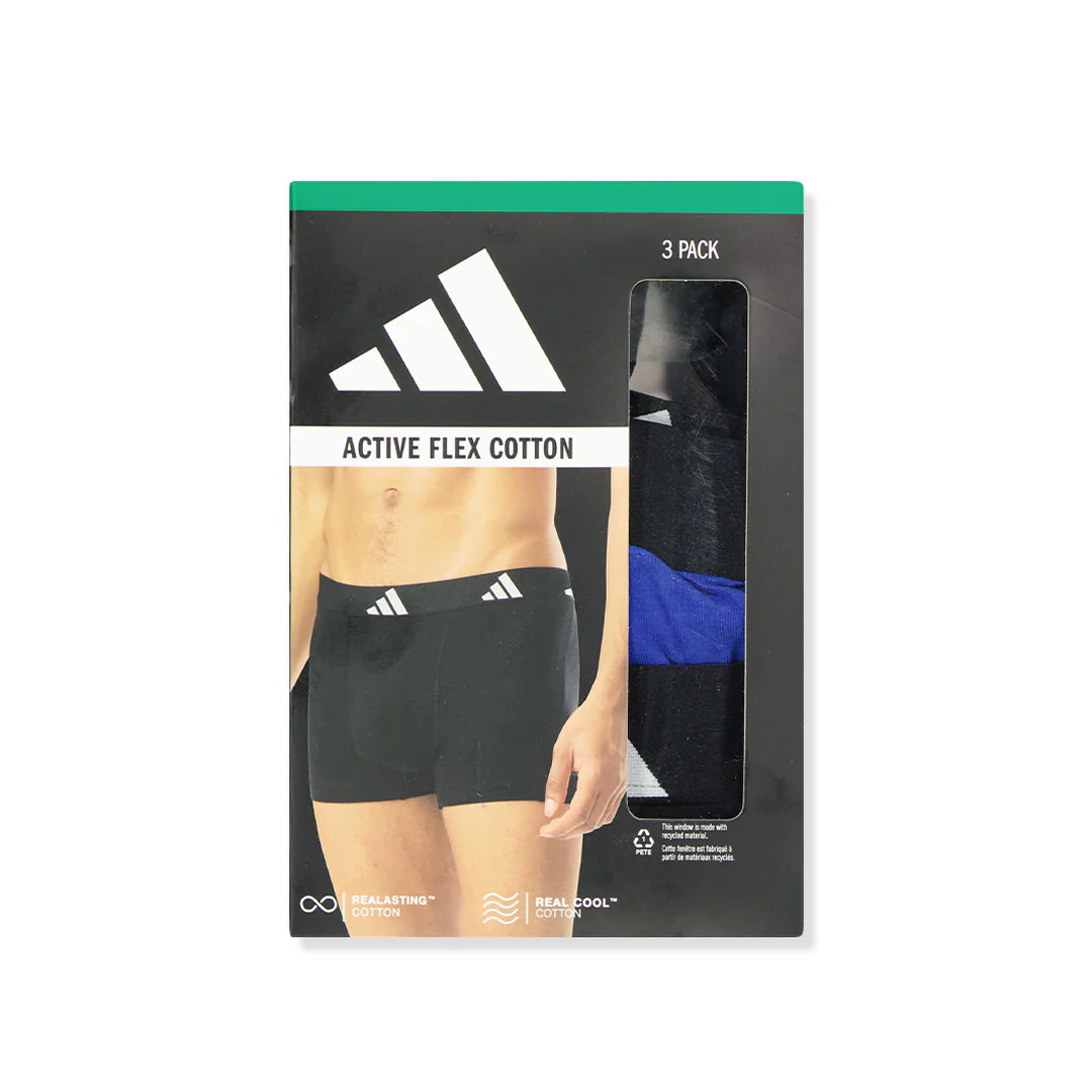adidas - Men's Active Flex 3 Pack Cotton Trunk Brief (JK3952) - Image 2