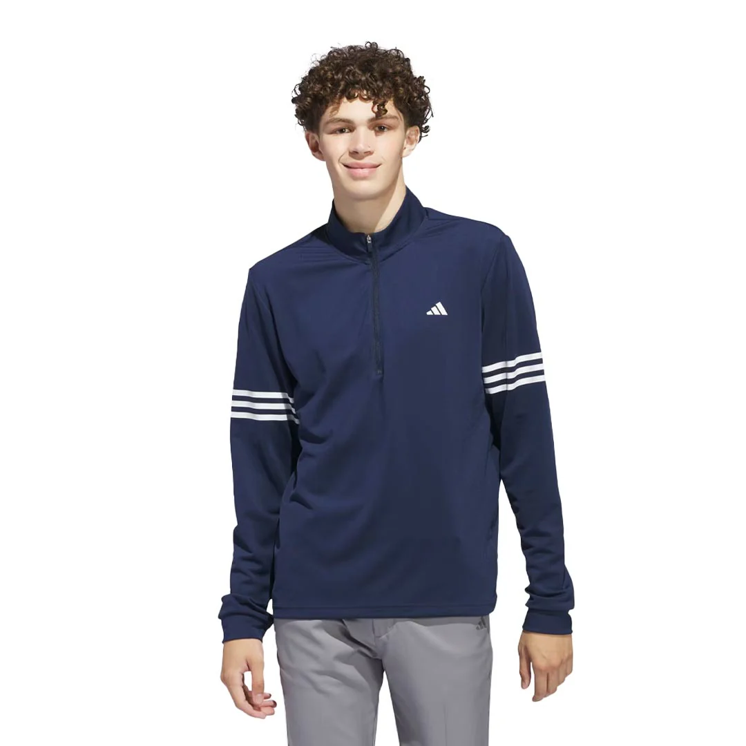 adidas - Men's Adi 3-Stripes 1/2 Zip Pullover Sweater (IU4504) - Image 2