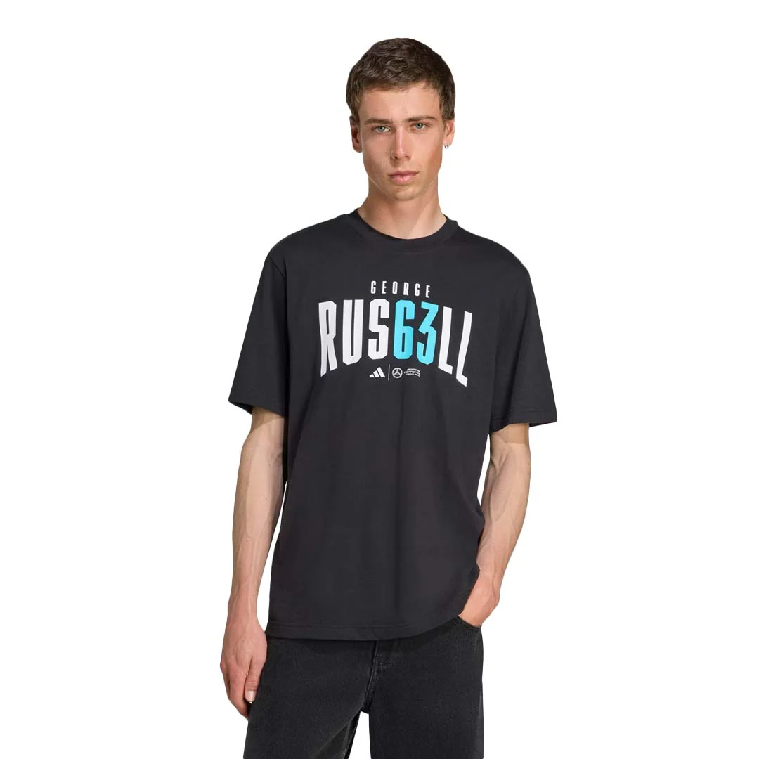 adidas - Men's adidas x Mercedes - AMG Petronas Formula One George Russell T-Shirt (JZ8905) - Image 2