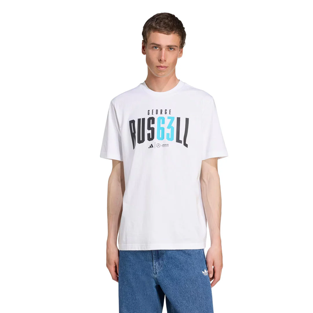 adidas - Men's adidas x Mercedes - AMG Petronas Formula One Team George Russell T-Shirt (JZ8906) - Image 2