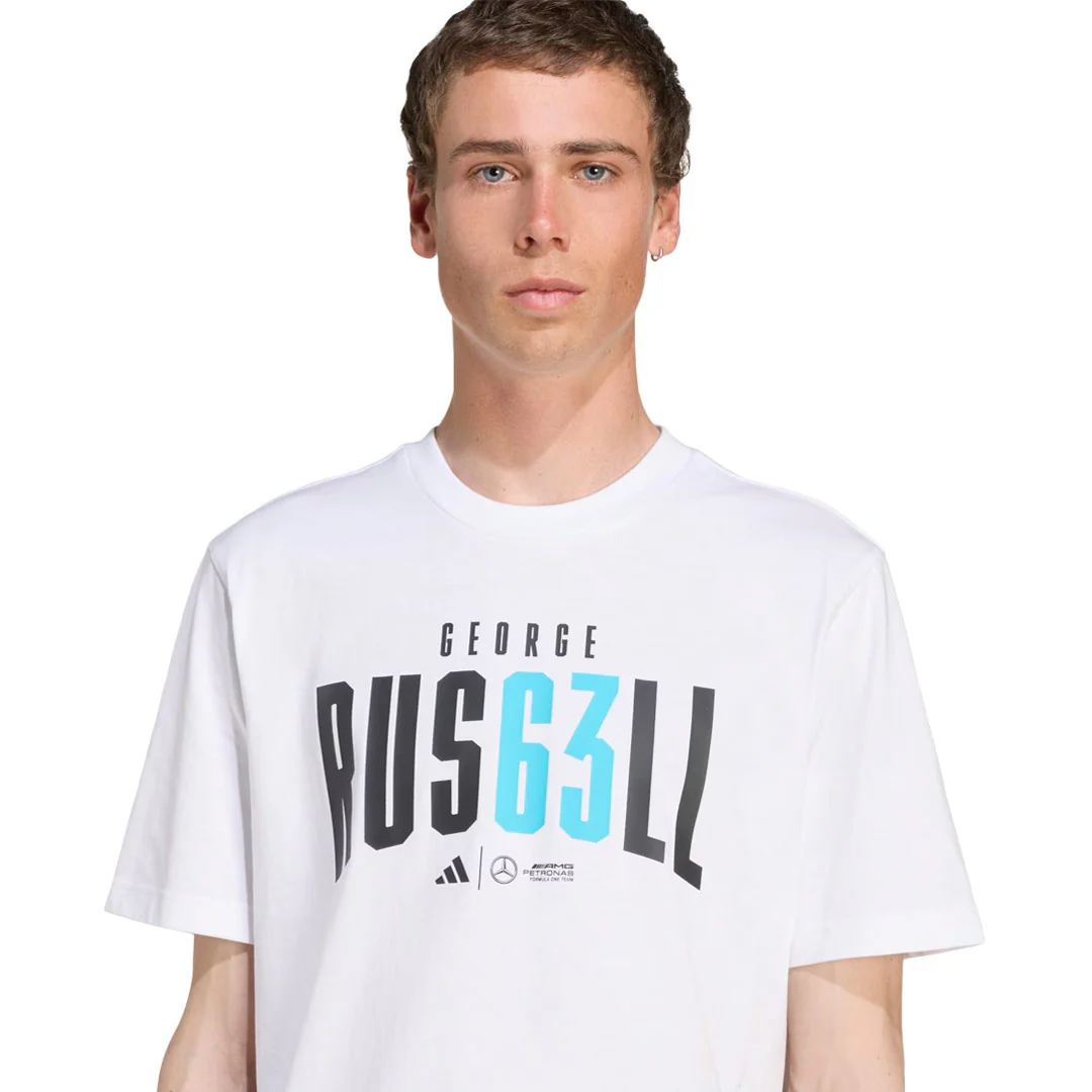 adidas - Men's adidas x Mercedes - AMG Petronas Formula One Team George Russell T-Shirt (JZ8906) - Image 4
