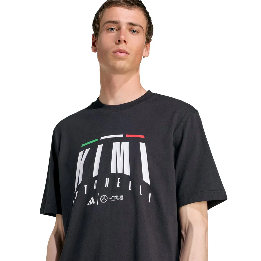 adidas - Men's adidas x Mercedes - AMG Petronas Formula One Team Kimi Antonelli T-Shirt (JZ8910) - Image 4