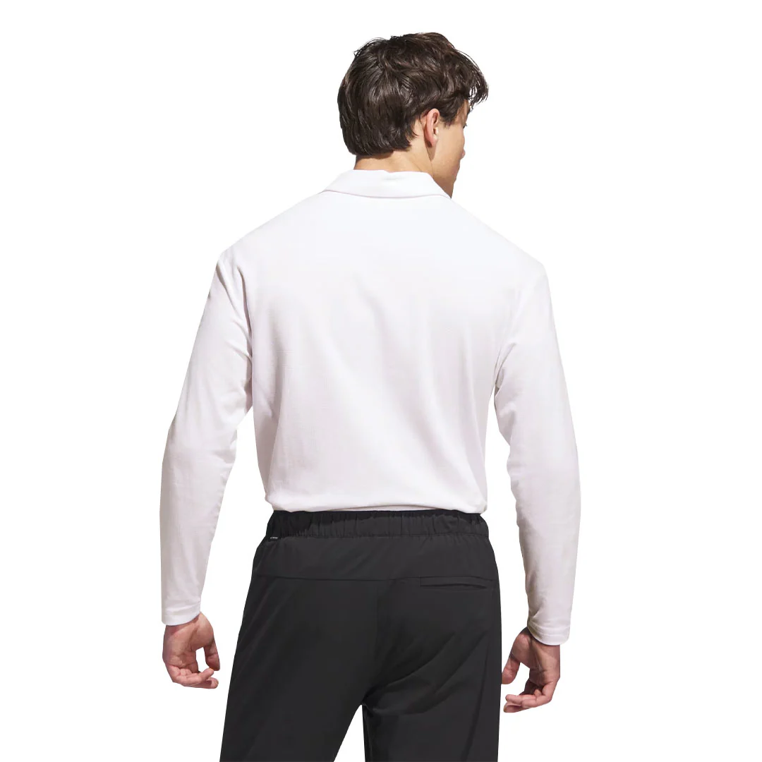 adidas - Men's Beyond The Course Long Sleeve Loose Fit Polo (JN3037) - Image 3