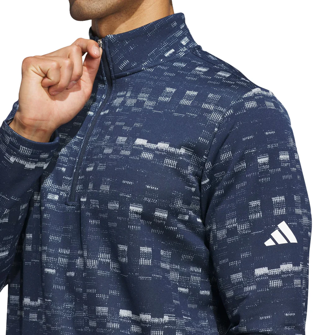 adidas - Men's Core Printed 1/4 Zip Pullover Sweatshirt (IX2009) - Image 4