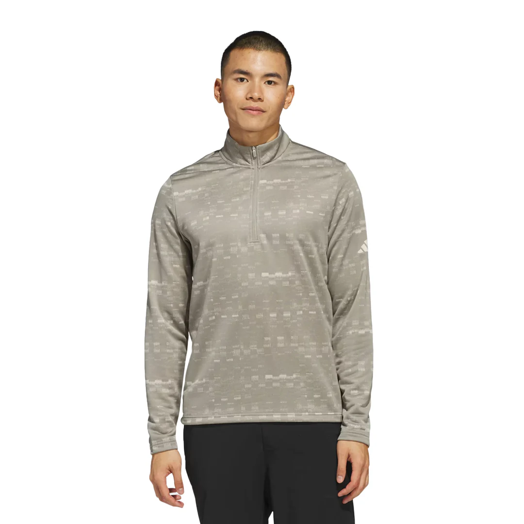 adidas - Men's Core Printed 1/4 Zip Pullover Sweatshirt (JJ1717) - Image 2