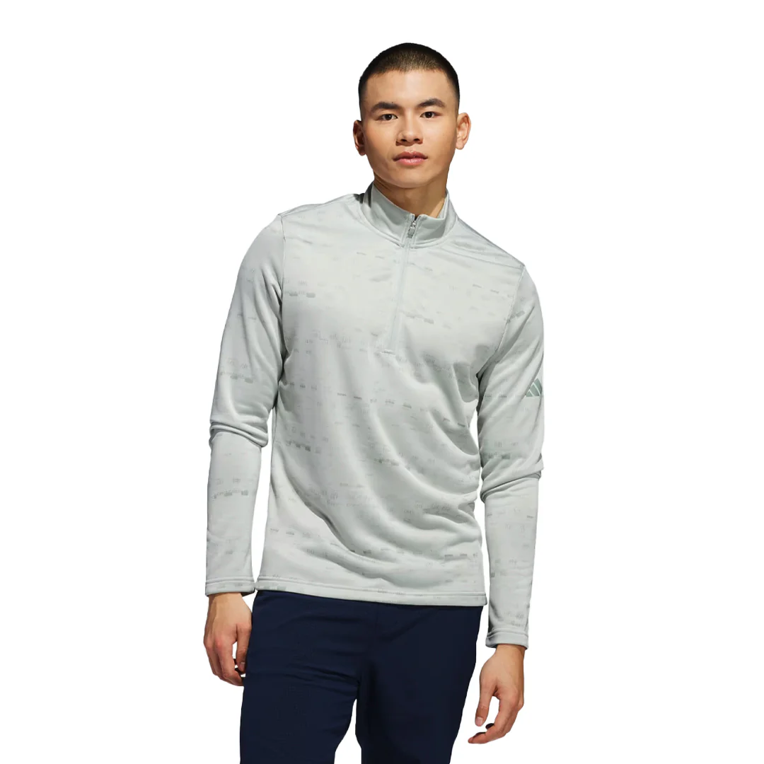 adidas - Men's Core Printed 1/4 Zip Pullover Sweatshirt (JJ1718) - Image 2
