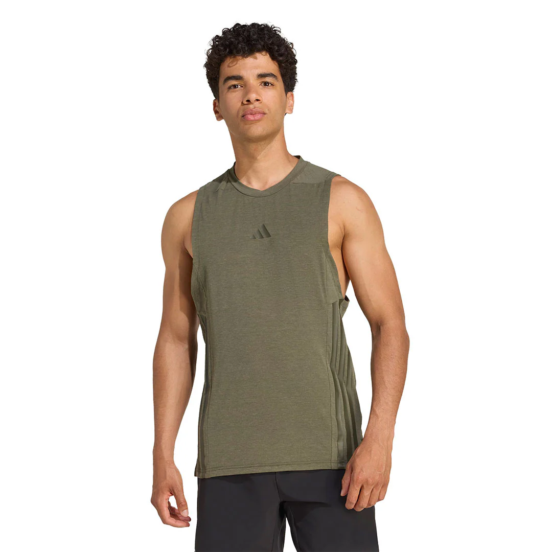 adidas - Men's Designed-For-Training 3-Stripes Tank Top (JX5689) - Image 2