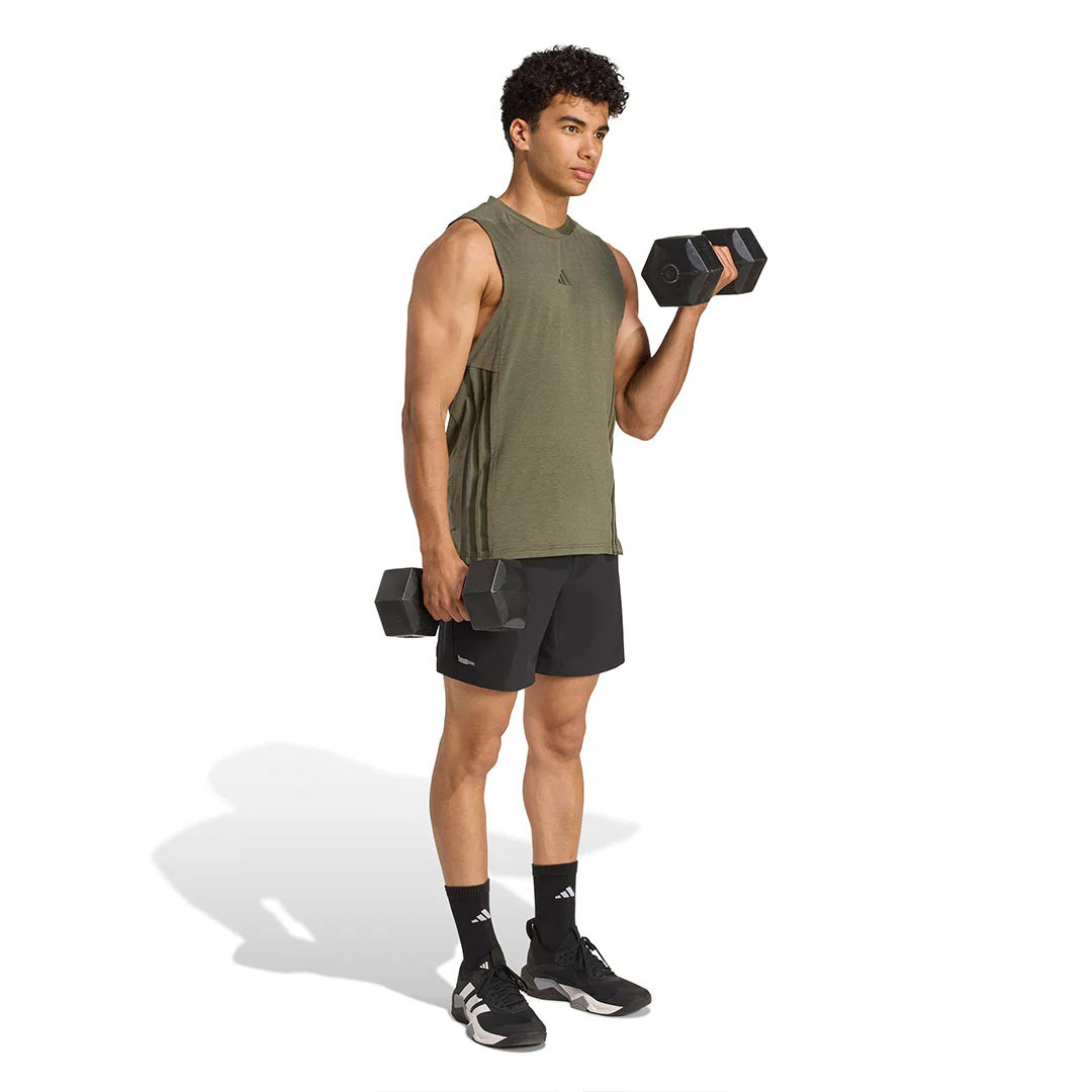 adidas - Men's Designed-For-Training 3-Stripes Tank Top (JX5689) - Image 4