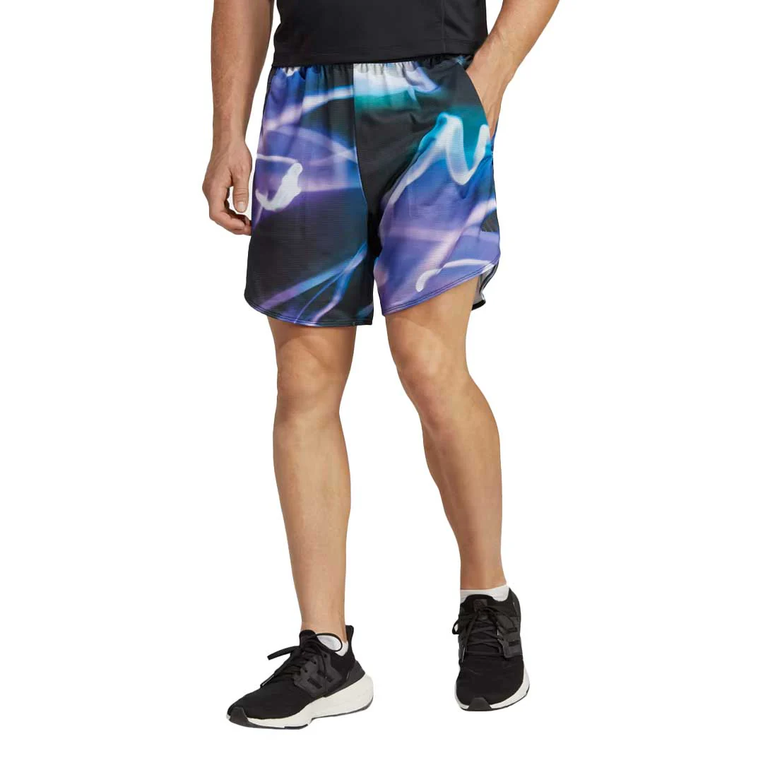 adidas - Men's Designed for Training HEAT.RDY HIIT Allover Print Shorts (HN8051-7IN) - Image 2