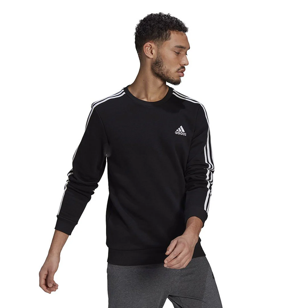 adidas - Men's Essentials Fleece 3-Stripes Sweatshirt (GK9106) - Image 2