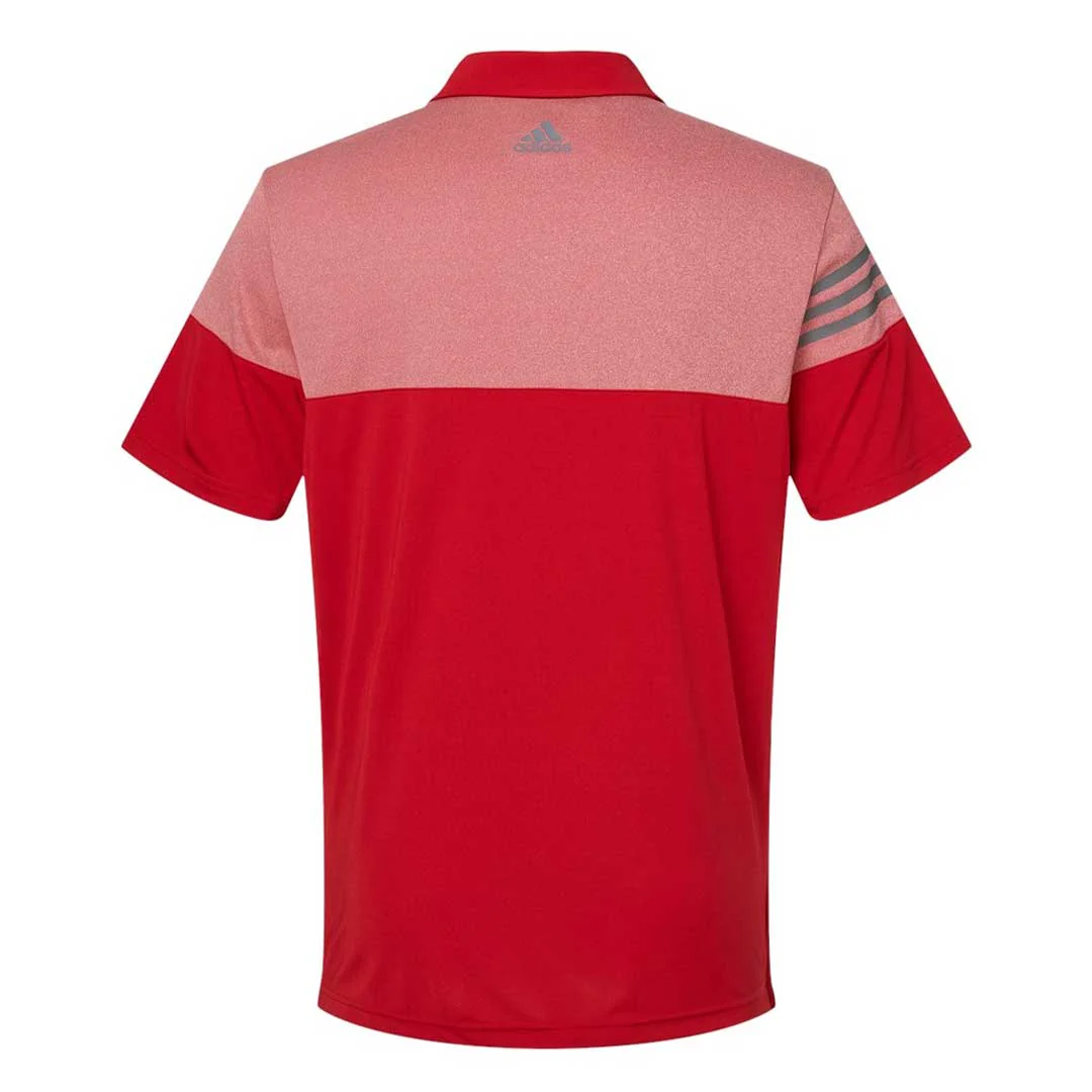 adidas - Men's Heathered 3-Stripes Colorblocked Polo (FI5399) - Image 2