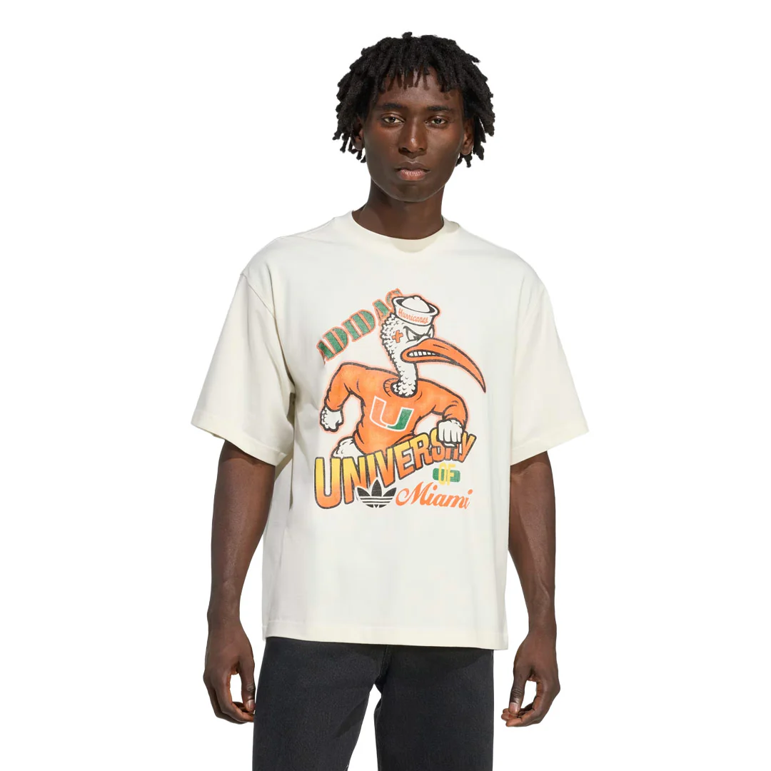 adidas - Men's Originals Miami Hurricanes Graphic T-Shirt (KG3967) - Image 2