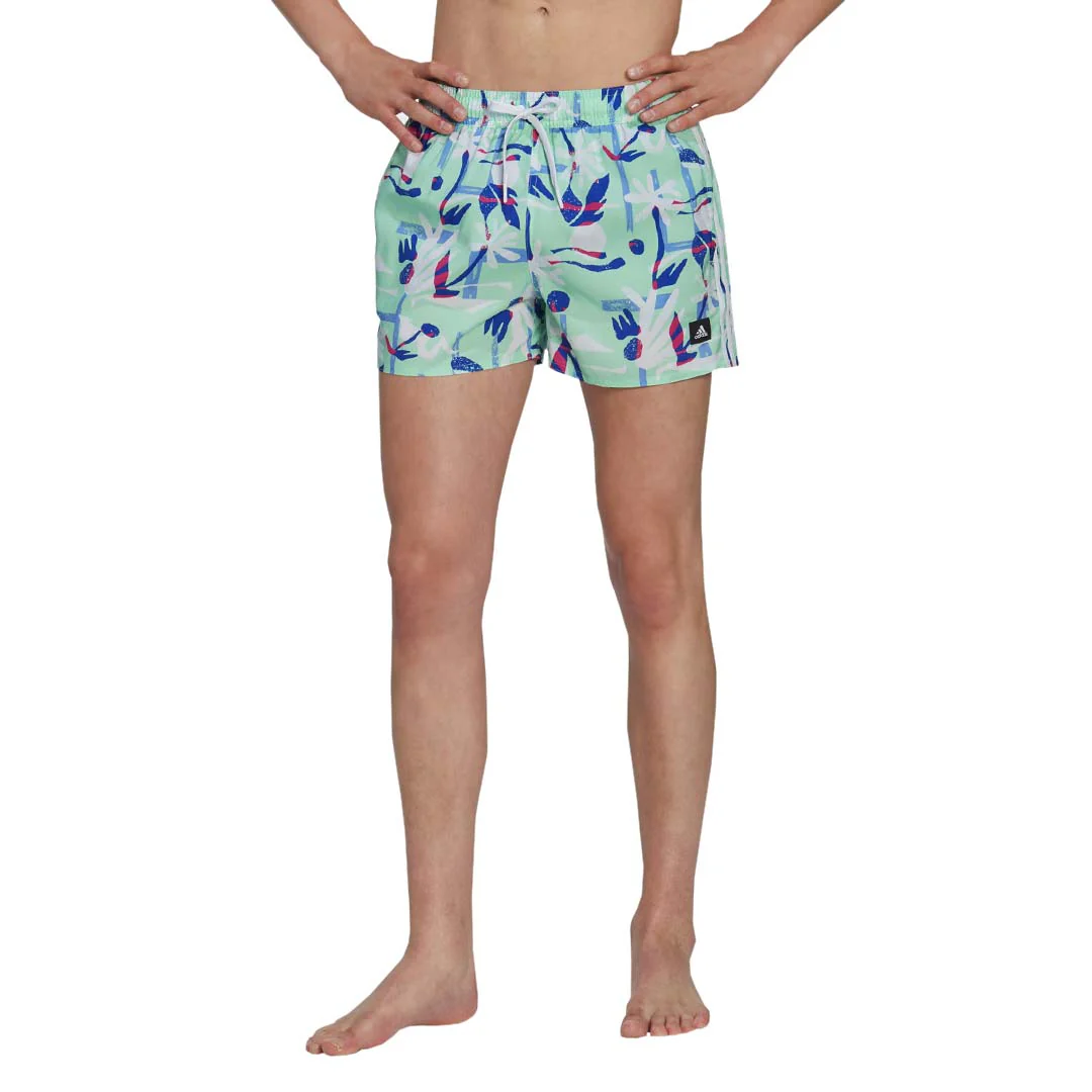adidas - Men's Seasonal Floral CLX 3" Swim Shorts (HT2120) - Image 2