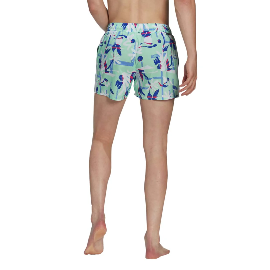 adidas - Men's Seasonal Floral CLX 3" Swim Shorts (HT2120) - Image 4