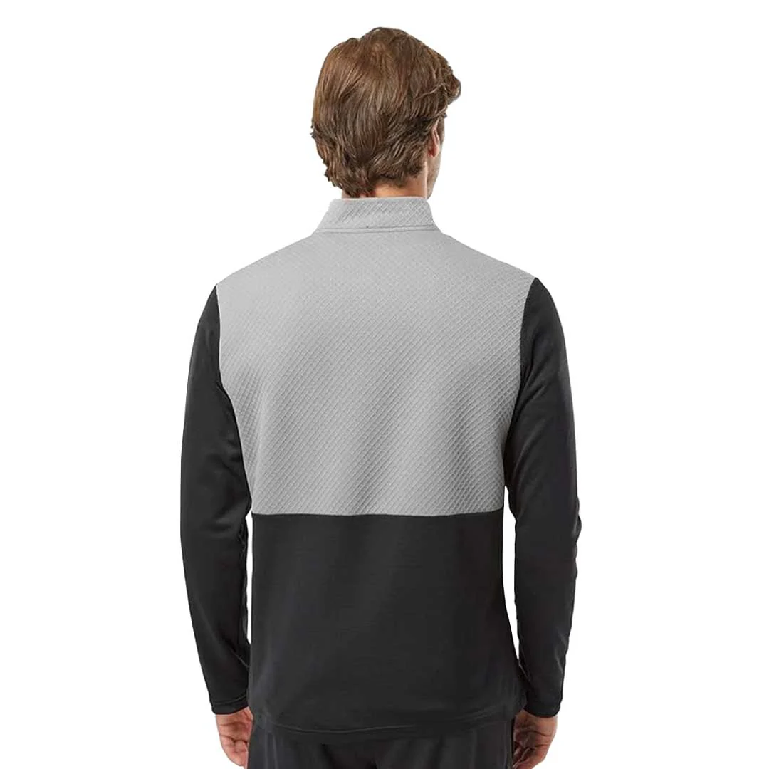 adidas - Men's Textured 1/4 Mixed Media Pullover (H62281) - Image 3