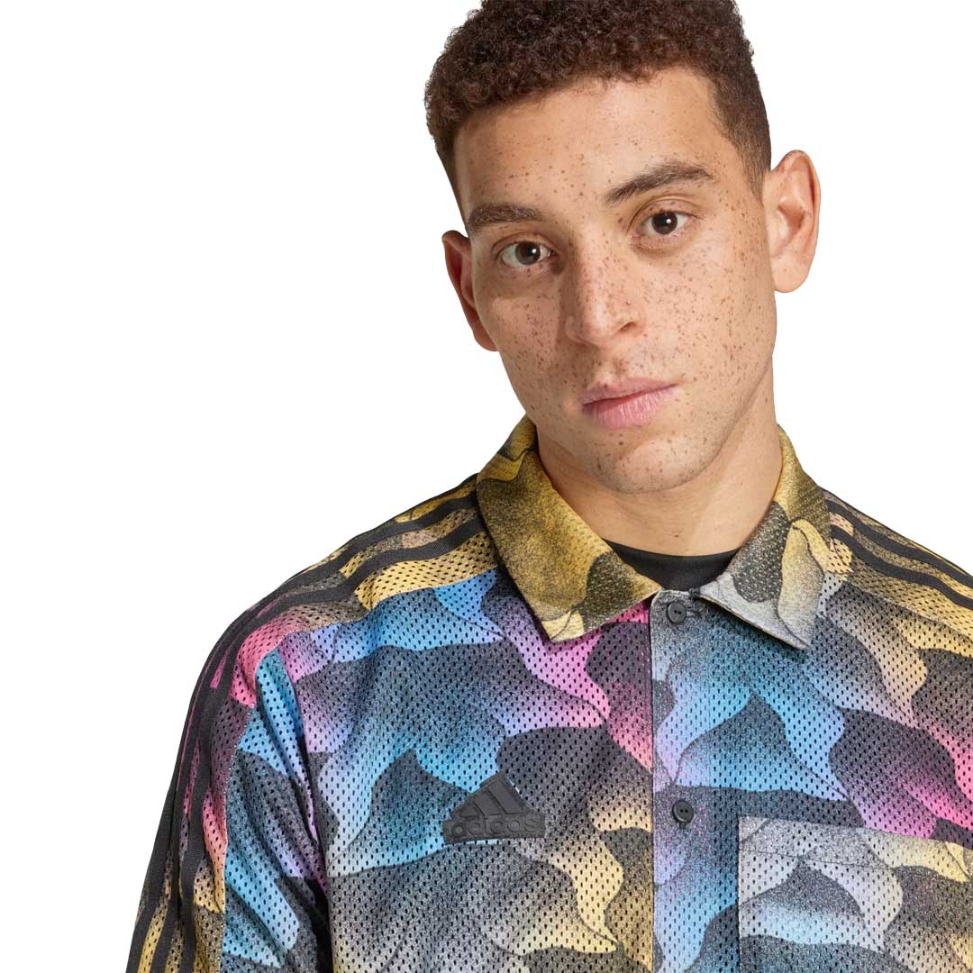 adidas - Men's Tiro Allover Print Mesh Resort Shirt (IP3784) - Image 4