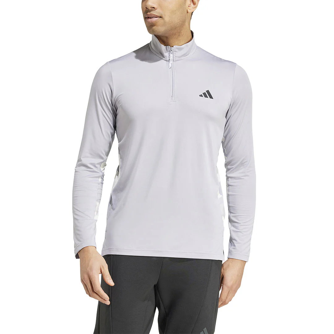adidas - Men's Train Essentials Camo Training Quarter Zip T-Shirt (IW8494) - Image 2