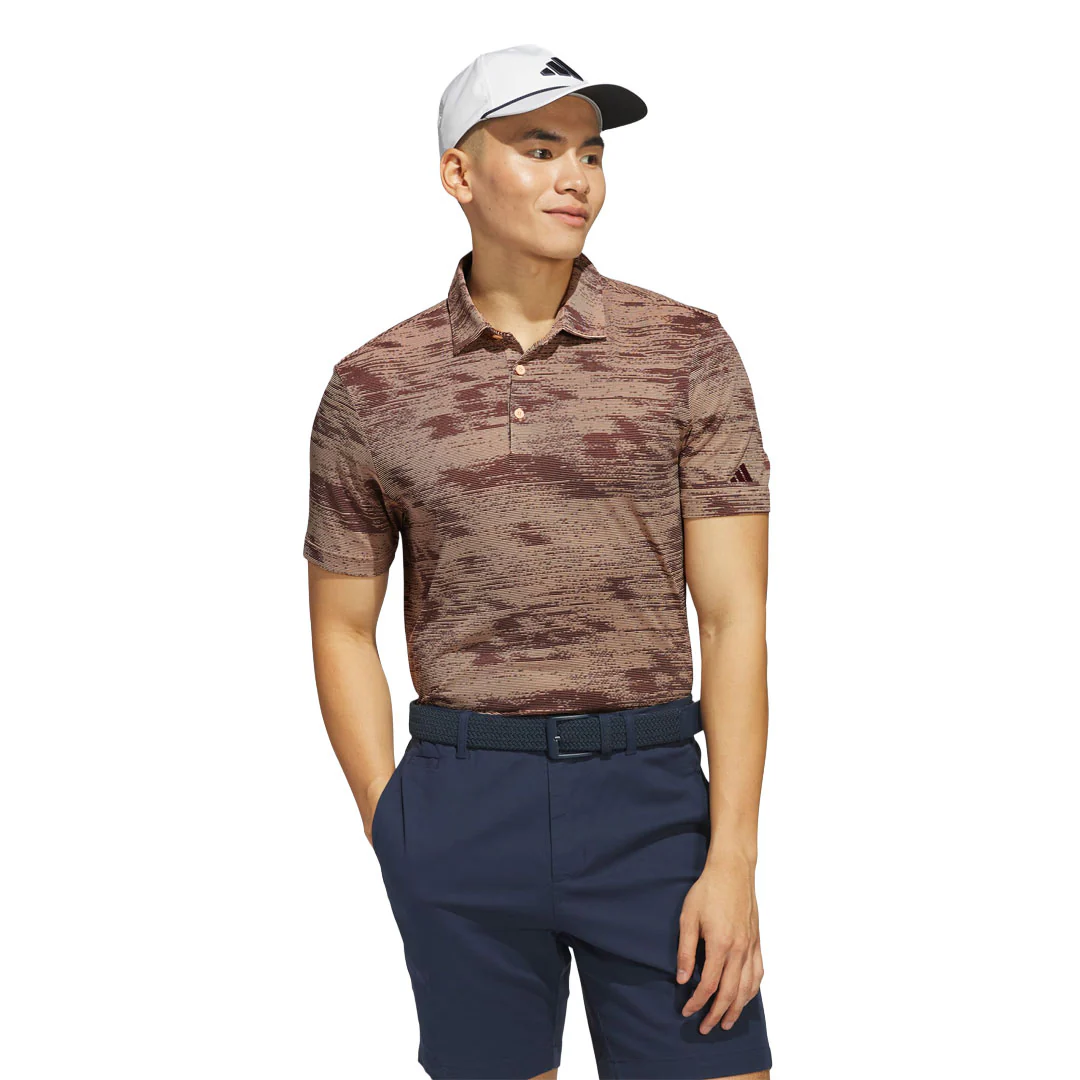 adidas - Men's Ultimate365 Textured Stripe Polo (JJ1731) - Image 2
