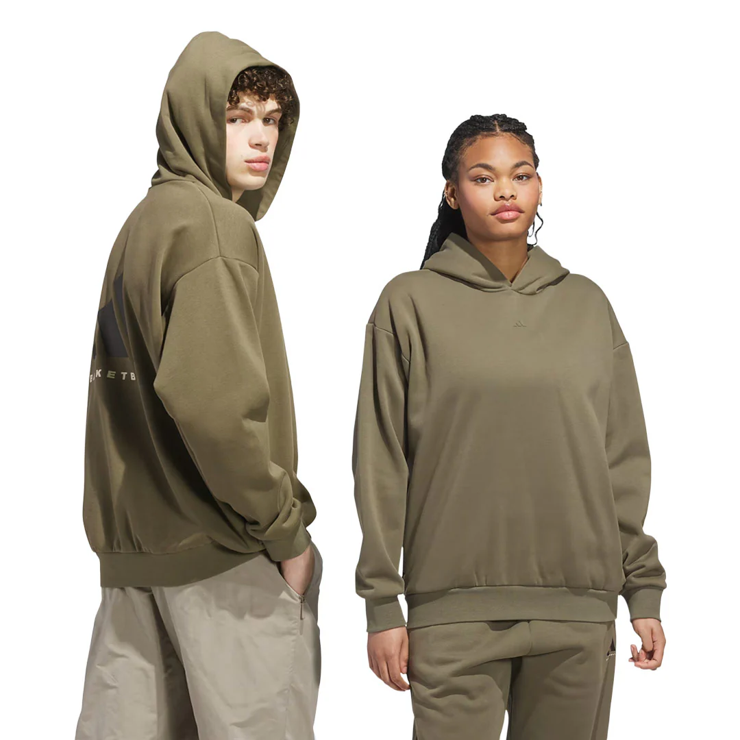 adidas - Unisex adidas Basketball Fleece Hoodie (JV6115) - Image 2