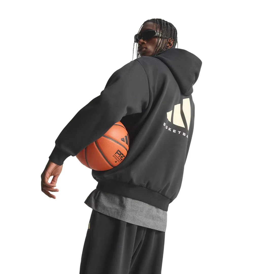adidas - Unisex adidas Basketball Fleece Hoodie (JX5597) - Image 3