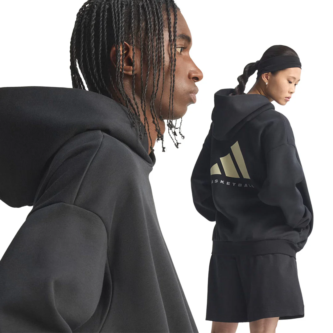 adidas - Unisex adidas Basketball Fleece Hoodie (JX5597) - Image 4