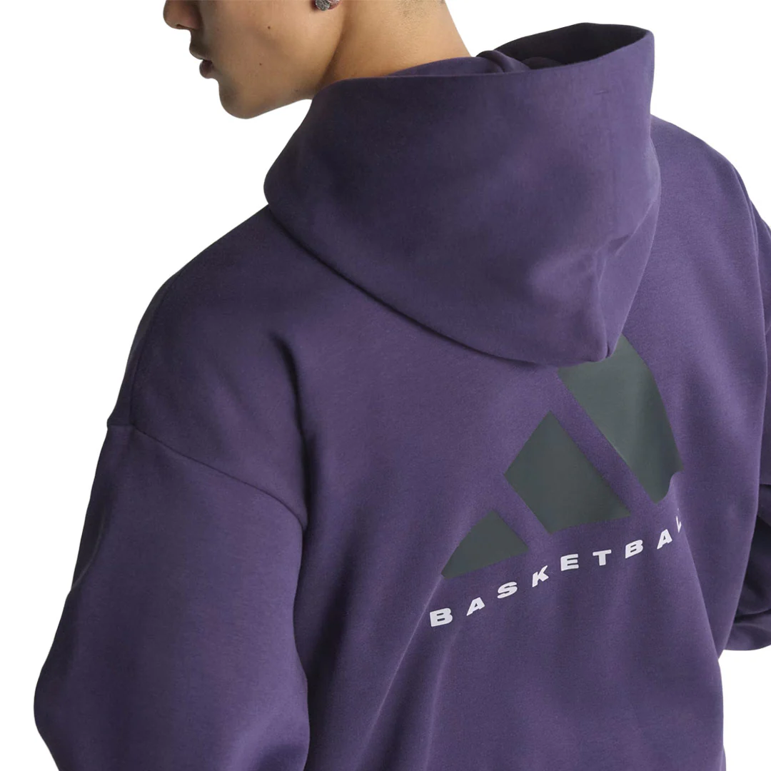 adidas - Unisex adidas Basketball Fleece Hoodie (JX5598) - Image 5