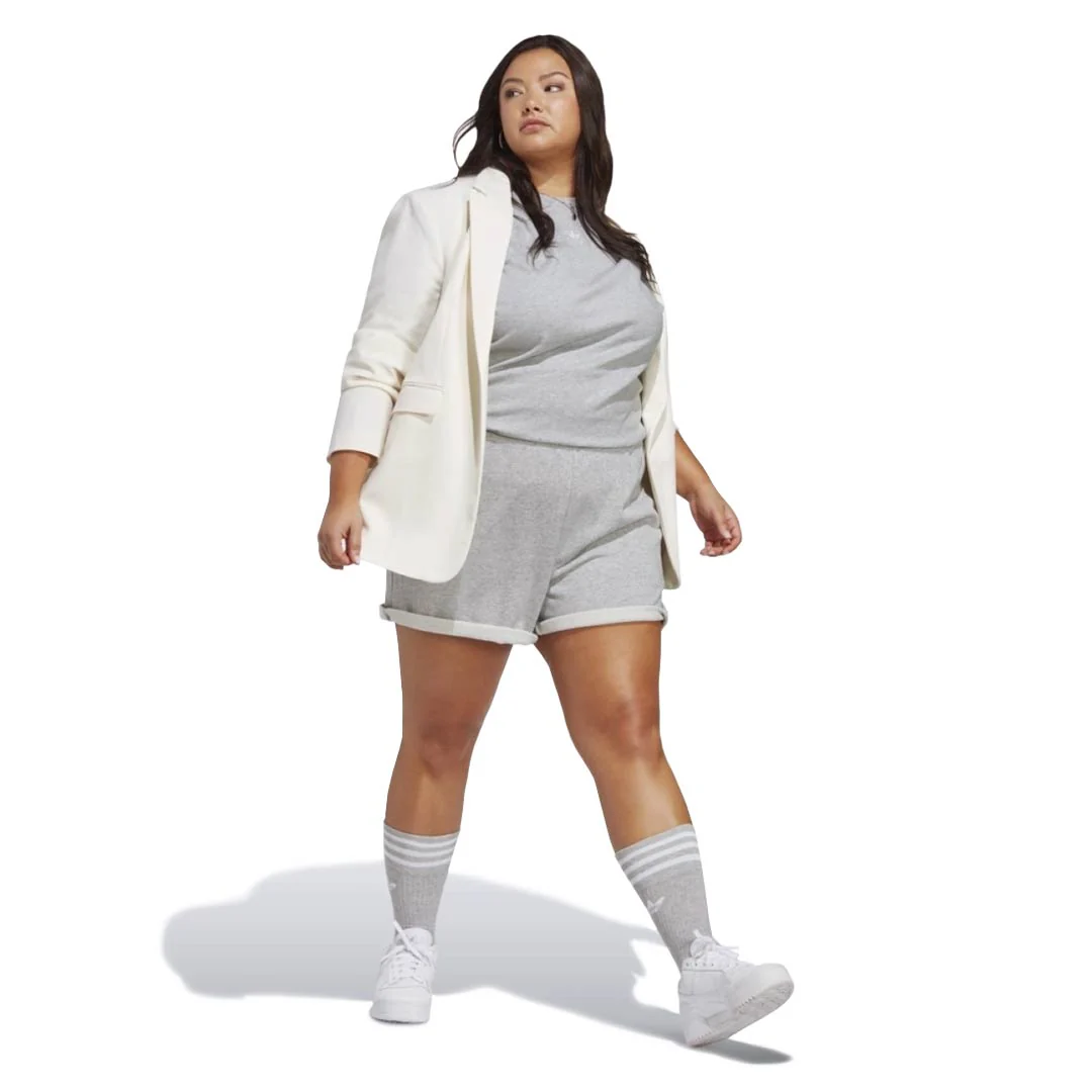 adidas - Women's Adicolor Essentials French Terry Shorts (Plus Size) (IA6473) - Image 2
