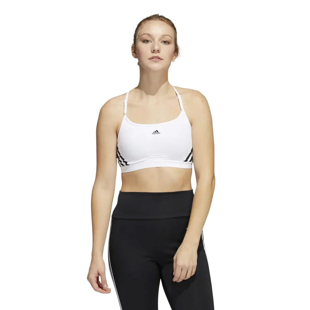 adidas - Women's Aeroreact Training Light-Support 3-Stripes Bra (HC7869) - Image 2
