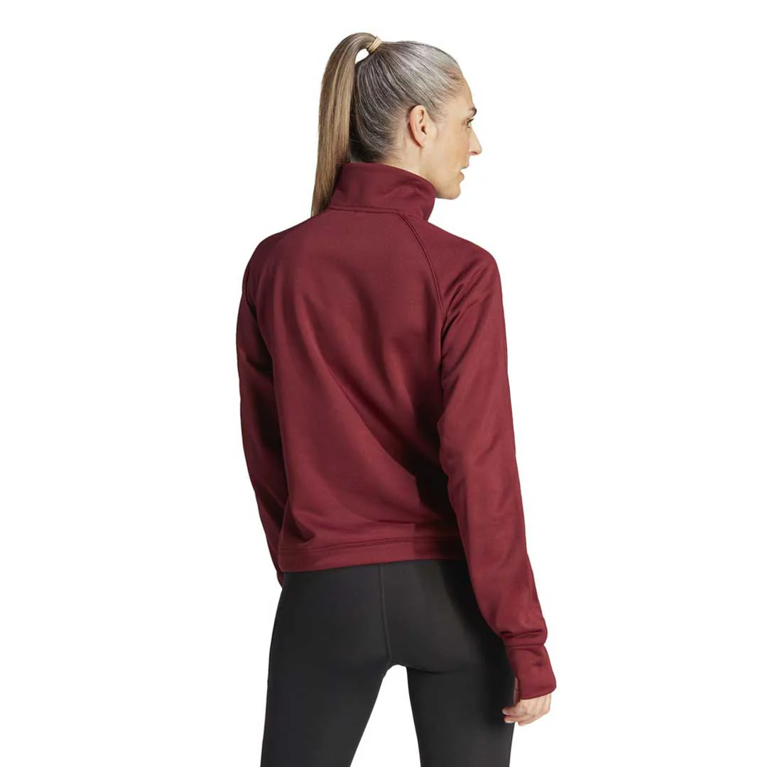 adidas - Women's Aeroready Game & Go Quarter-Zip Fleece Top (HY3225) - Image 3