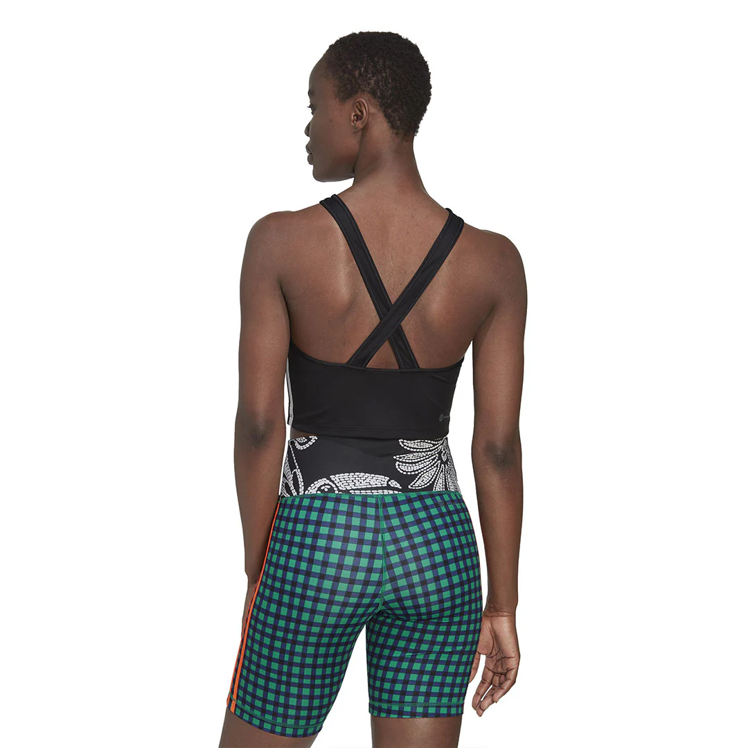 adidas - Women's AEROREADY Made For Training 3-Stripes Crop Tank Top (HN1049) - Image 3
