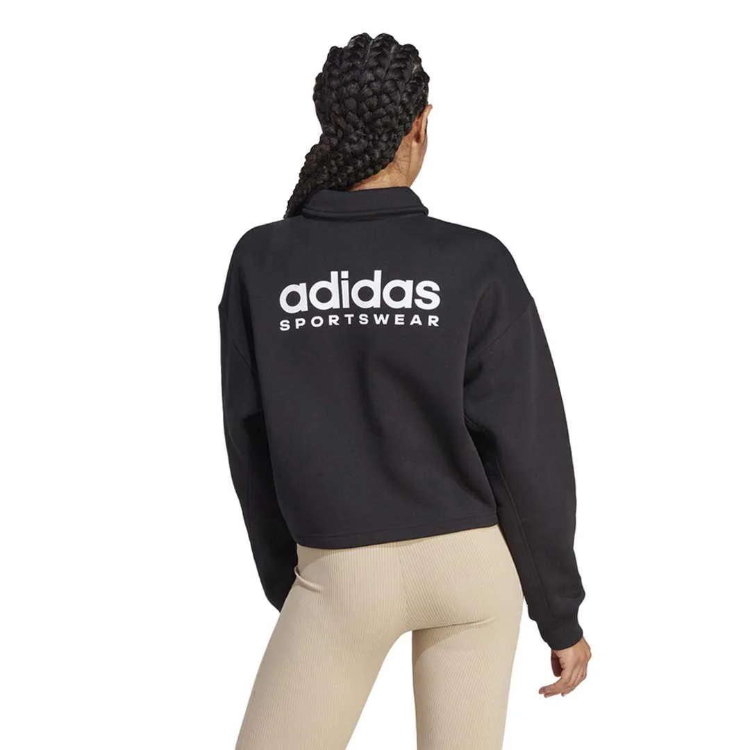 adidas - Women's All SZN Fleece Graphic Polo Sweatshirt (IL1514) - Image 3