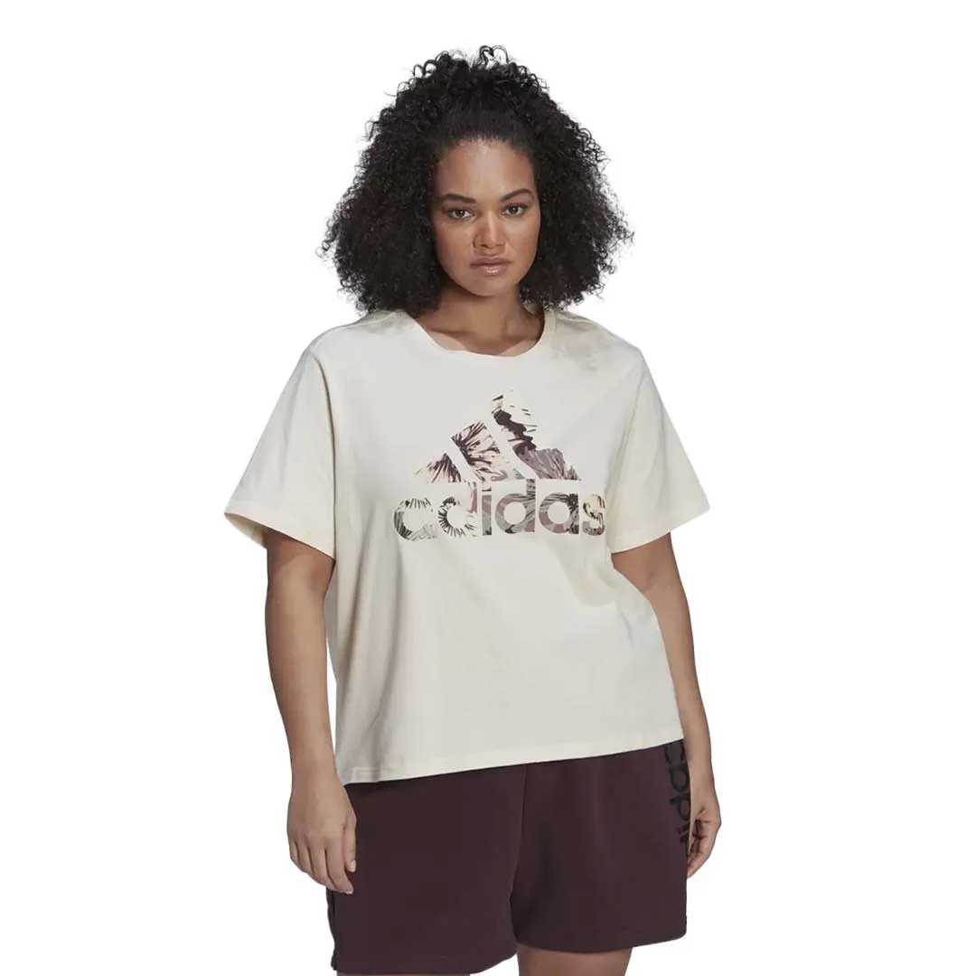 adidas - Women's Allover Print Regular T-Shirt (Plus Size) (HN5281) - Image 2