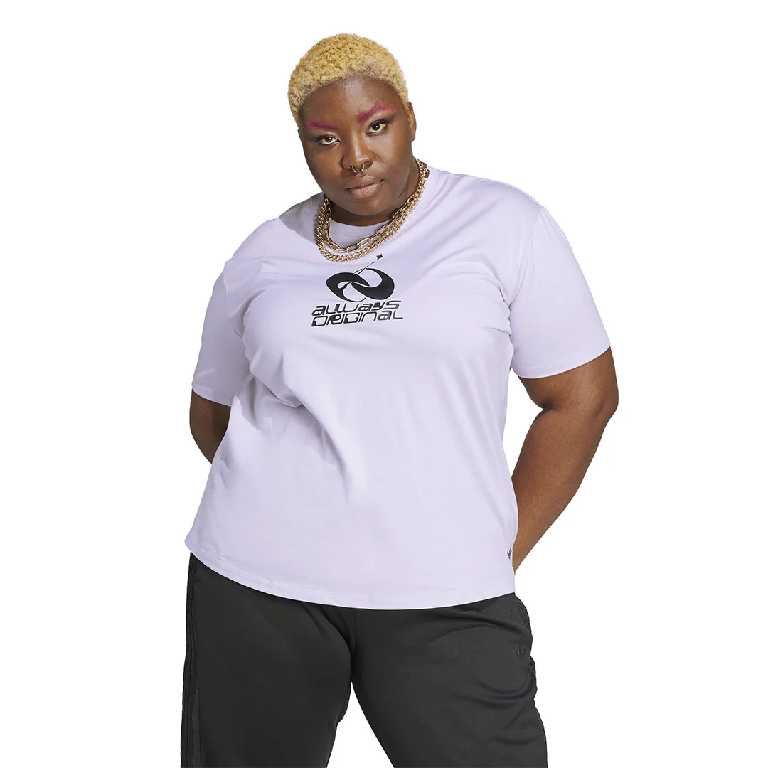 adidas - Women's Always Original Graphic Loose T-Shirt (Plus Size) (IC1522) - Image 2