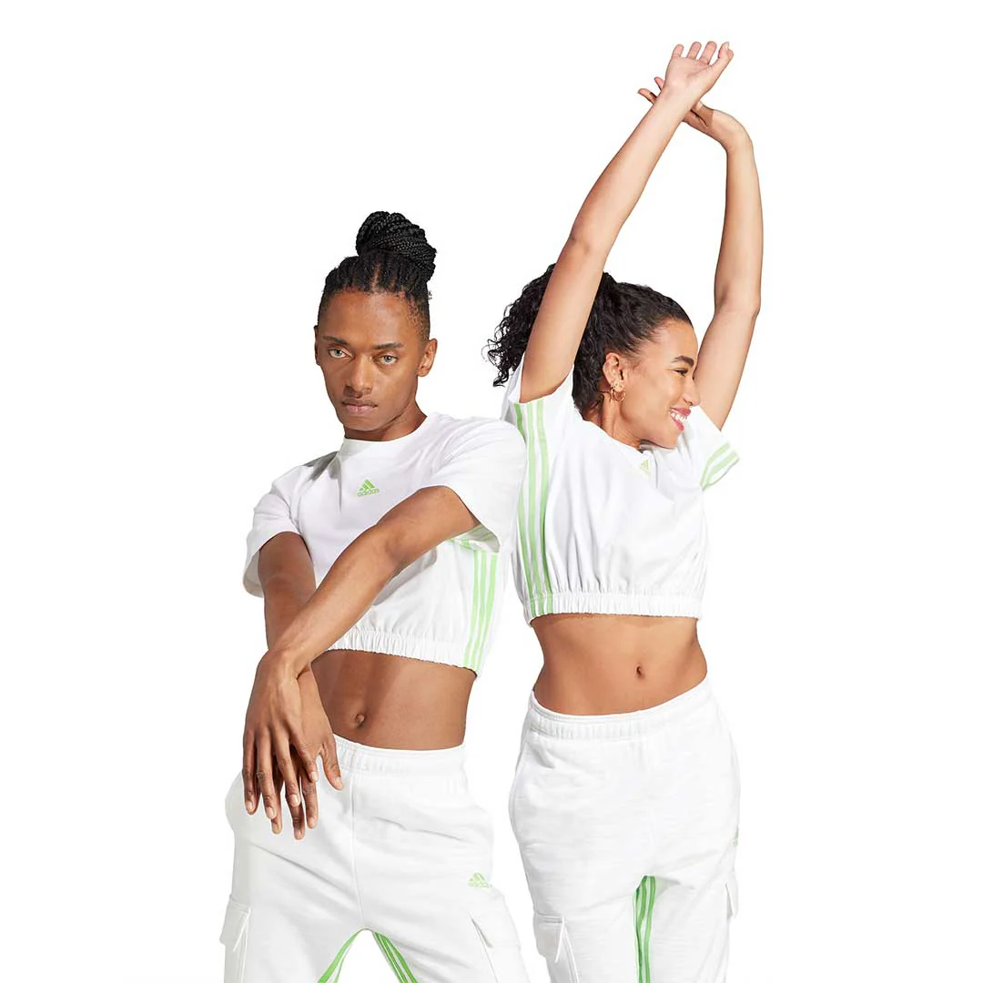 adidas - Women's Dance 3-Stripes Crop T-Shirt (IM4977) - Image 2